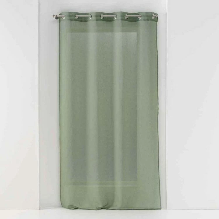 Paris Prix Rideau Voilage à Œillets Sandra 140x240cm Kaki 3 Paris Prix Rideau Voilage à Œillets Sandra 140x240cm Kaki