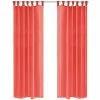 VIDAXL Rideau Occultant 2 Pcs Voile 140 X 245 Cm Rouge -Auchan Boutique B2CD 3191