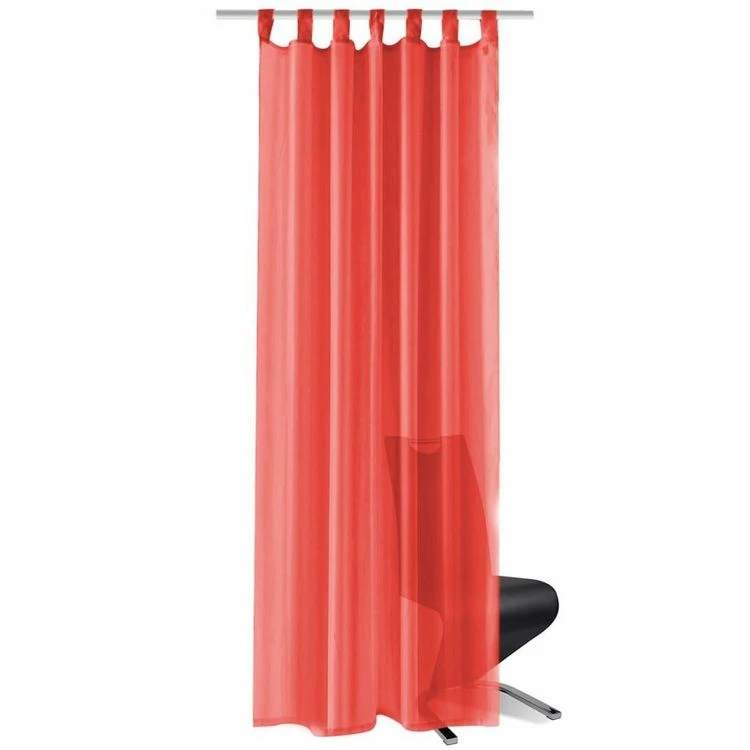 VIDAXL Rideau Occultant 2 Pcs Voile 140 X 245 Cm Rouge 4 VIDAXL Rideau Occultant 2 Pcs Voile 140 X 245 Cm Rouge – Image 2
