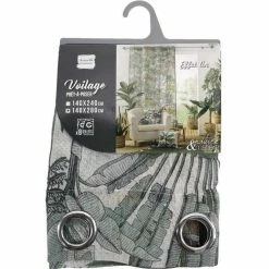 Paris Prix Rideau Voilage à Œillets Balinesia 140x280cm Vert 11 Paris Prix Rideau Voilage à Œillets Balinesia 140x280cm Vert -Auchan Boutique B2CD 3203
