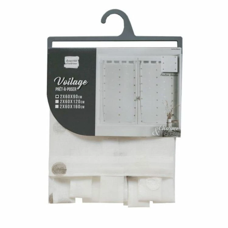 Paris Prix Paire De Voilages Lorna 60x90cm Blanc 6 Paris Prix Paire De Voilages Lorna 60x90cm Blanc – Image 4