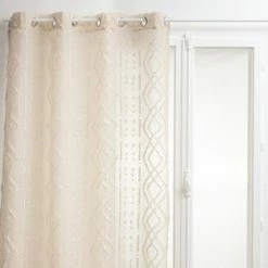 ATMOSPHERA Voilage Sama Impression Jacquard 140 X 240 Cm - Lin/Beige