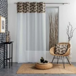 Paris Prix Rideau Voilage à Oeillets Azeris 140x240cm Blanc -Auchan Boutique B2CD 3224