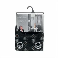 Paris Prix Rideau Voilage à Œillets Letiko 140x240cm Noir -Auchan Boutique B2CD 3235