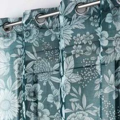 Paris Prix Rideau Voilage à Œillets Milady 140x240cm Bleu -Auchan Boutique B2CD 3240
