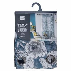 Paris Prix Rideau Voilage à Œillets Milady 140x240cm Bleu -Auchan Boutique B2CD 3242