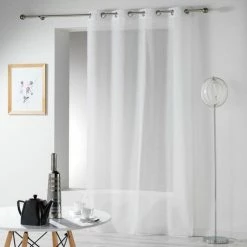 Paris Prix Rideau Voilage Telma 140x280cm Blanc