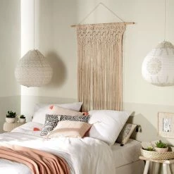 ATMOSPHERA Rideau à Fil Design Macramé Rituality - L. 90 X H. 200 Cm - Beige -Auchan Boutique B2CD 325