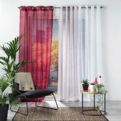 Paris Prix Rideau Voilage Telma 140x280cm Blanc -Auchan Boutique B2CD 3252