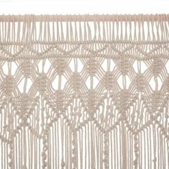 ATMOSPHERA Rideau à Fil Design Macramé Rituality - L. 90 X H. 200 Cm - Beige -Auchan Boutique B2CD 326