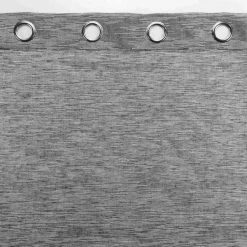 Paris Prix Rideau Voilage à Œillets Zebra 140x240cm Anthracite -Auchan Boutique B2CD 3261