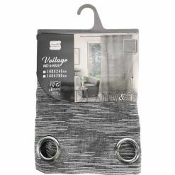 Paris Prix Rideau Voilage à Œillets Zebra 140x240cm Anthracite -Auchan Boutique B2CD 3264