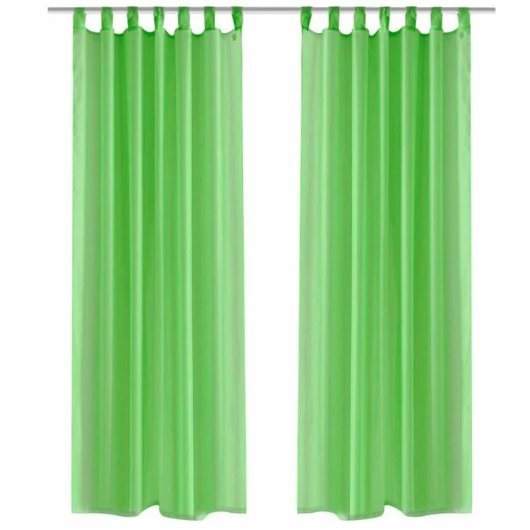 VIDAXL Rideau Fin Vert Pomme 140x245 Cm 2 Pcs 3 VIDAXL Rideau Fin Vert Pomme 140x245 Cm 2 Pcs