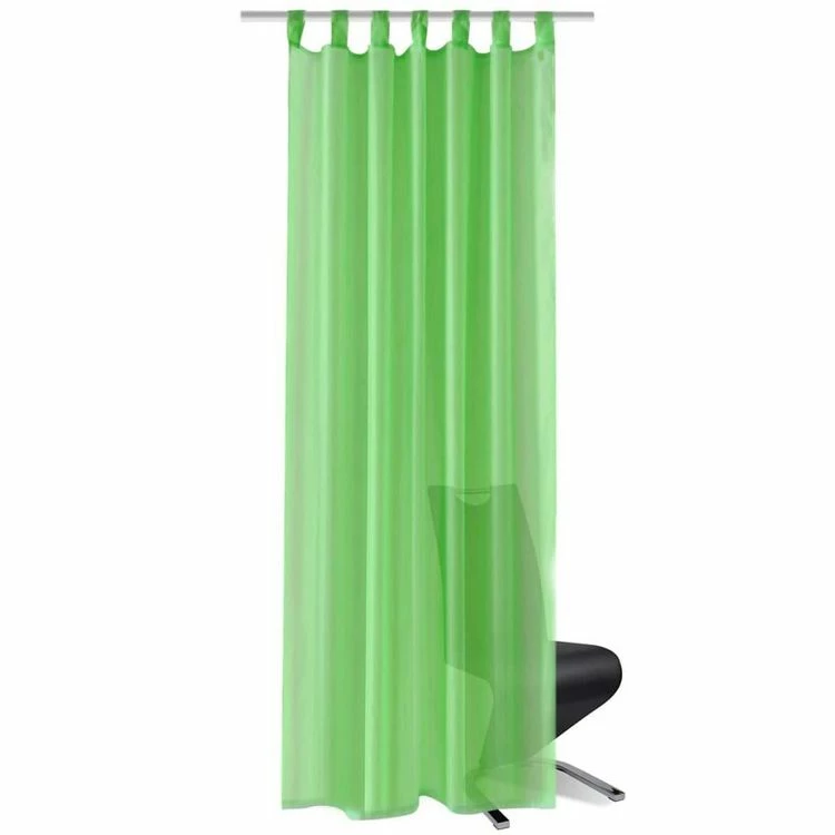 VIDAXL Rideau Fin Vert Pomme 140x245 Cm 2 Pcs 4 VIDAXL Rideau Fin Vert Pomme 140x245 Cm 2 Pcs – Image 2