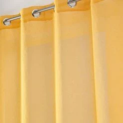 Paris Prix Rideau Voilage à Œillets Sandra 140x180cm Jaune -Auchan Boutique B2CD 3283