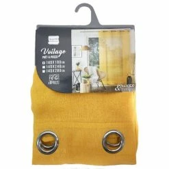 Paris Prix Rideau Voilage à Œillets Sandra 140x180cm Jaune -Auchan Boutique B2CD 3286