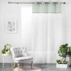 Paris Prix Rideau Voilage à Œillets Jolibel 137x240cm Menthe 11 Paris Prix Rideau Voilage à Œillets Jolibel 137x240cm Menthe -Auchan Boutique B2CD 3291