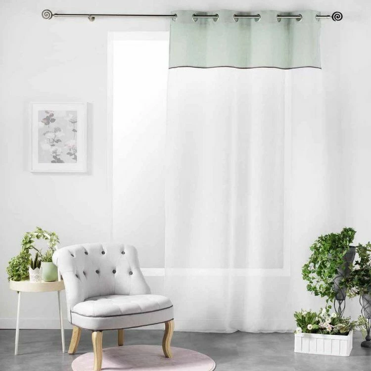 Paris Prix Rideau Voilage à Œillets Jolibel 137x240cm Menthe 7 Paris Prix Rideau Voilage à Œillets Jolibel 137x240cm Menthe – Image 5