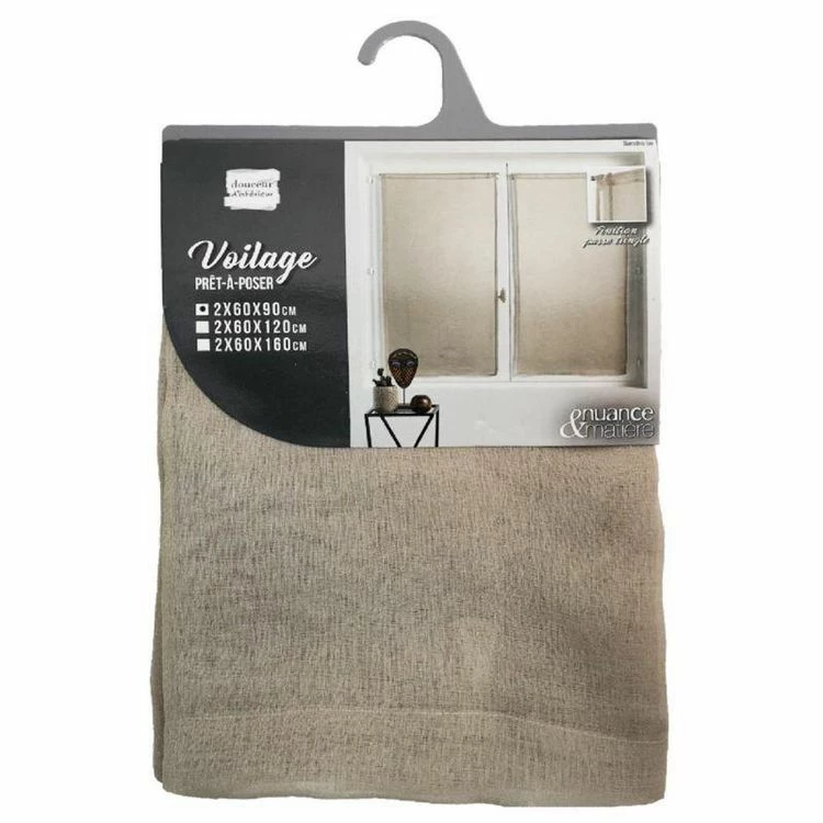 Paris Prix Paire De Voilages Sandra 60x90cm Lin 6 Paris Prix Paire De Voilages Sandra 60x90cm Lin – Image 4