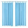 VIDAXL Rideau Occultant Avec Boucles 2 Pcs 140 X 245 Cm Turquoise