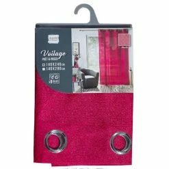 Paris Prix Rideau Voilage à Œillets Castille 140x240cm Rouge -Auchan Boutique B2CD 3304