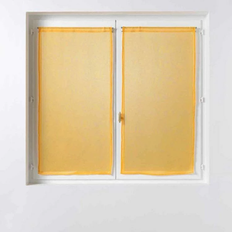 Paris Prix Paire De Voilages Sandra 60x90cm Jaune 3 Paris Prix Paire De Voilages Sandra 60x90cm Jaune