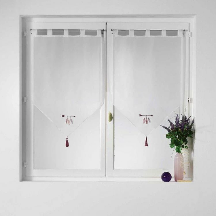 Paris Prix Paire De Voilages Flechette 60x160cm Blanc 3 Paris Prix Paire De Voilages Flechette 60x160cm Blanc