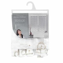 Paris Prix Paire De Voilages Light Heart 45x90cm Rose -Auchan Boutique B2CD 3329