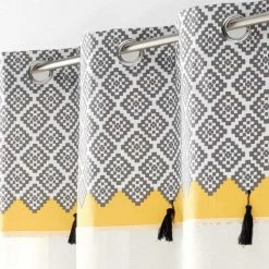 Paris Prix Rideau Voilage à Œillets Neo Casa 140x240cm Blanc -Auchan Boutique B2CD 3333