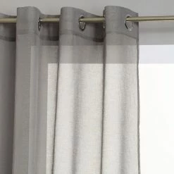 ATMOSPHERA Voilage Etamine - 140 X 240 Cm - Gris
