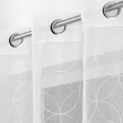 Paris Prix Rideau Voilage à Œillets Olympia 140x240cm Blanc -Auchan Boutique B2CD 3346