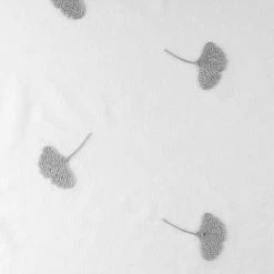 Paris Prix Rideau Voilage à Œillets Ariella 140x280cm Blanc & Gris -Auchan Boutique B2CD 3356