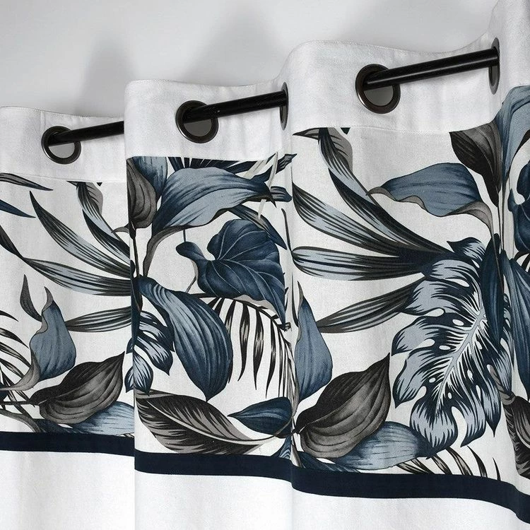 Lovely Casa Rideau à œillets 140x260 Cm Paraiso Bleu Coton 4 Lovely Casa Rideau à œillets 140x260 Cm Paraiso Bleu Coton – Image 2