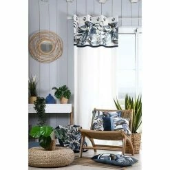 Lovely Casa Rideau à œillets 140x260 Cm Paraiso Bleu Coton 8 Lovely Casa Rideau à œillets 140x260 Cm Paraiso Bleu Coton -Auchan Boutique B2CD 337