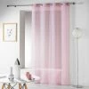 Paris Prix Rideau Voilage Telma 140x280cm Rose -Auchan Boutique B2CD 3371