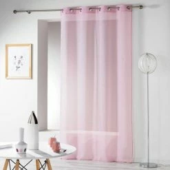 Paris Prix Rideau Voilage Telma 140x280cm Rose