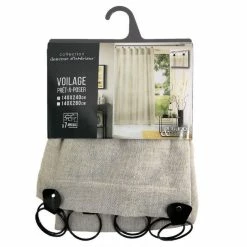 Paris Prix Rideau Voilage à Anneaux Linka 140x240cm Naturel -Auchan Boutique B2CD 3382