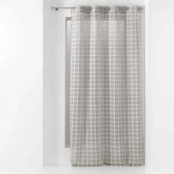 Paris Prix Rideau Voilage Ă Ĺ’illets Karrona 140x240cm Taupe