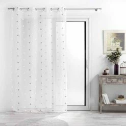 Paris Prix Rideau Voilage à Œillets Lorna 140x280cm Blanc -Auchan Boutique B2CD 3405