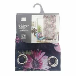 Paris Prix Rideau Voilage à Œillets Flower Life 140x240cm Prune 8 Paris Prix Rideau Voilage à Œillets Flower Life 140x240cm Prune -Auchan Boutique B2CD 3409