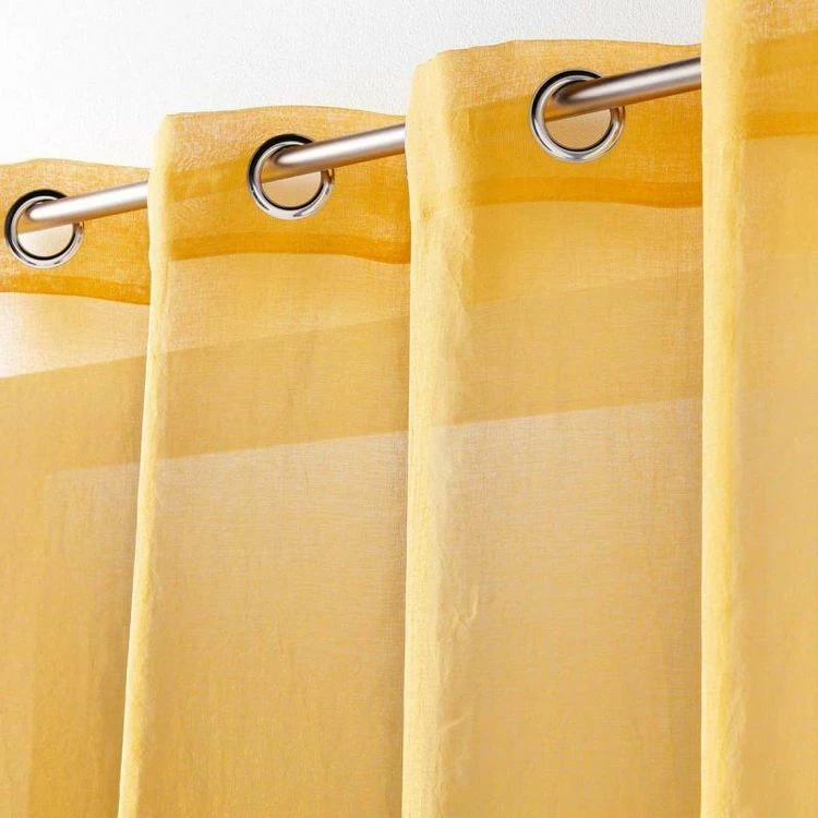 Paris Prix Rideau Voilage Étamine Telma 140x240cm Jaune 5 Paris Prix Rideau Voilage Étamine Telma 140x240cm Jaune – Image 3
