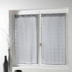 Paris Prix Paire De Voilages Candide 60x120cm Gris