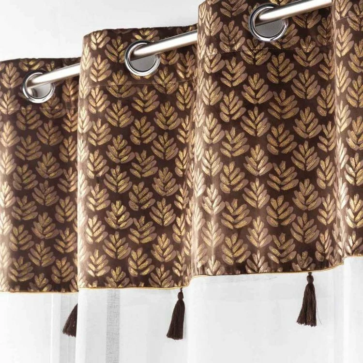 Paris Prix Rideau Voilage à Œillets Evie 140x240cm Choco 4 Paris Prix Rideau Voilage à Œillets Evie 140x240cm Choco – Image 2