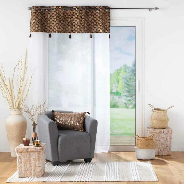 Paris Prix Rideau Voilage à Œillets Evie 140x240cm Choco 6 Paris Prix Rideau Voilage à Œillets Evie 140x240cm Choco – Image 4