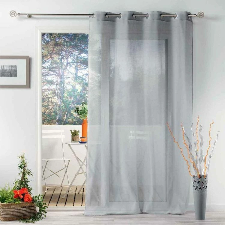 Paris Prix Rideau Voilage à Œillets Zazy 140x280cm Gris 7 Paris Prix Rideau Voilage à Œillets Zazy 140x280cm Gris – Image 5