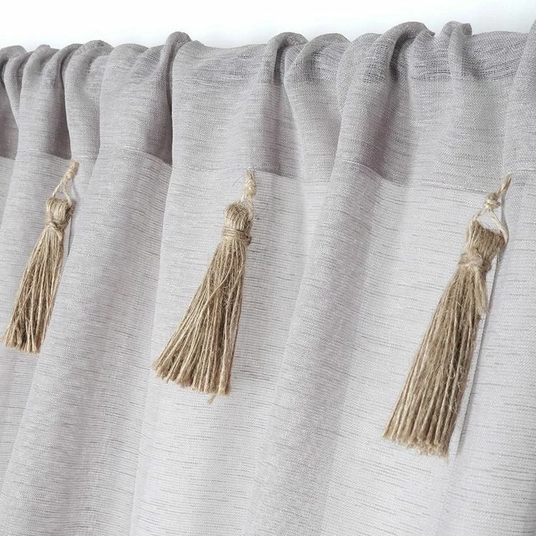 Lovely Casa Voilage Passe Tringle 140x260 Cm Ibiza Naturel 4 Lovely Casa Voilage Passe Tringle 140x260 Cm Ibiza Naturel – Image 2