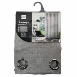 Paris Prix Rideau Voilage à Œillets Soane 140x280cm Gris 9 Paris Prix Rideau Voilage à Œillets Soane 140x280cm Gris -Auchan Boutique B2CD 3474