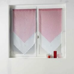 Paris Prix Paire De Voilages à Passants Stellaire 60x120cm Rouge