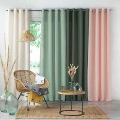 Paris Prix Rideau à Oeillets Absolu 140x260cm Rose Pâle -Auchan Boutique B2CD 348