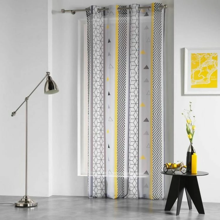 Paris Prix Rideau Voilage Yellow Mix 140x240cm Multicolore 3 Paris Prix Rideau Voilage Yellow Mix 140x240cm Multicolore